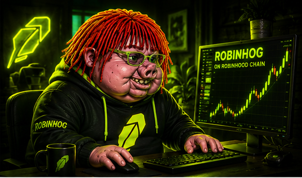 RobinHog watching the charts at his trading desk